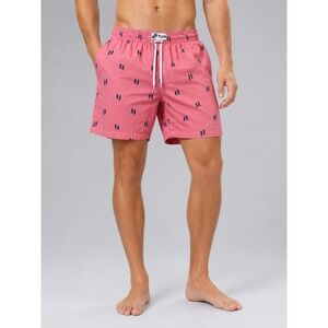 Trunks Surf & Swim Co. Coral Flip Flops‎ Mens Swim Trunks Size Small